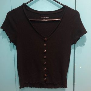 american eagle button up top